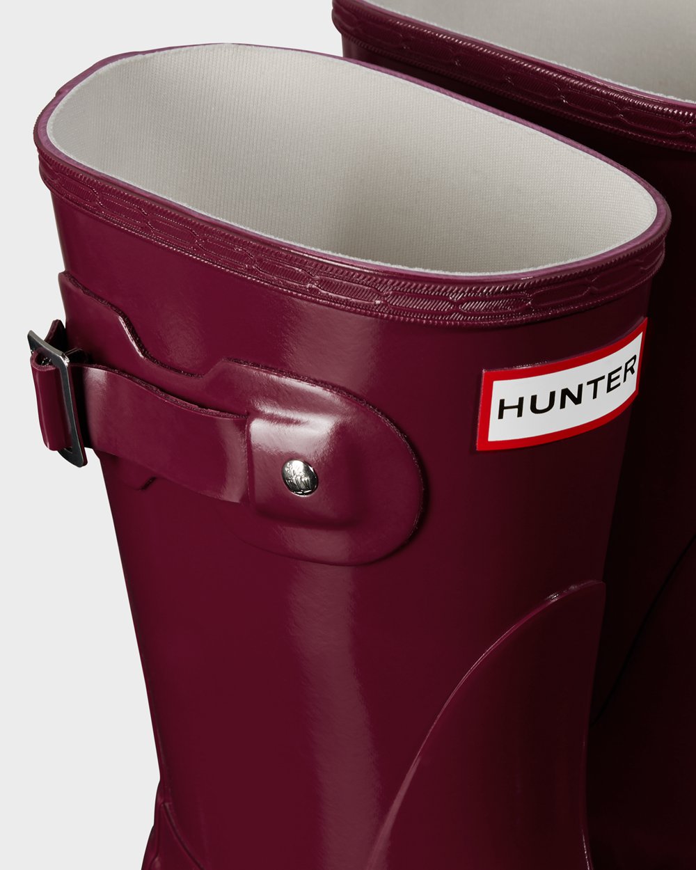 Botas De Cortas Original Gloss Hunter Mujer - Rojos - 917628HDS